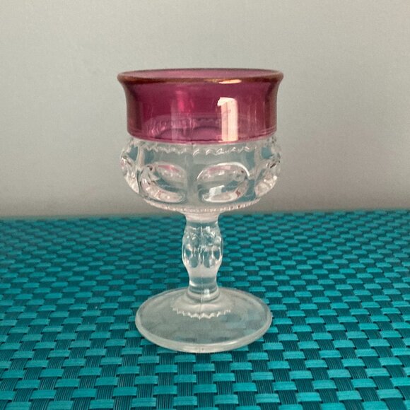 Bargain John Cranberry Red Wine Cordial Glasses 4 3/8\